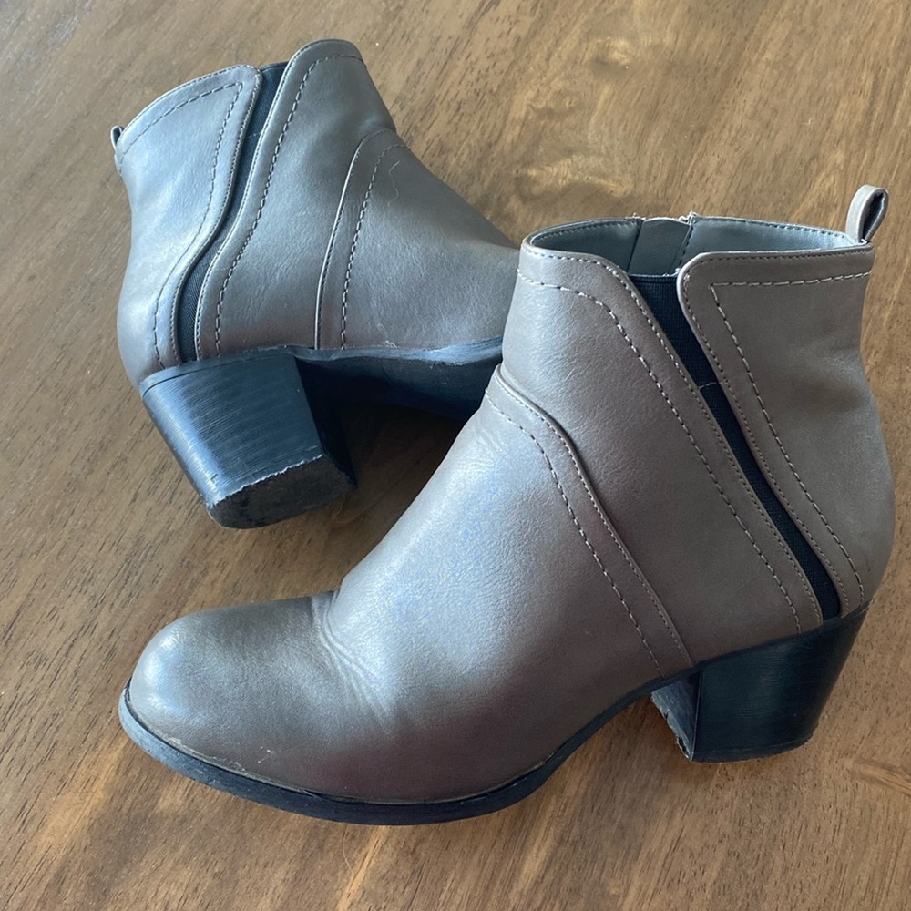Call it Spring Grey Vegan leather boots